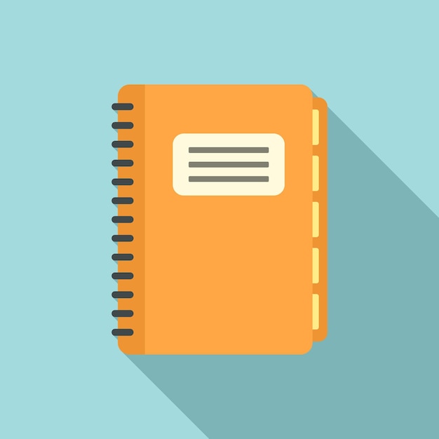 Notebook vreemde taal pictogram Vlakke afbeelding van notebook vreemde taal vector pictogram voor webdesign