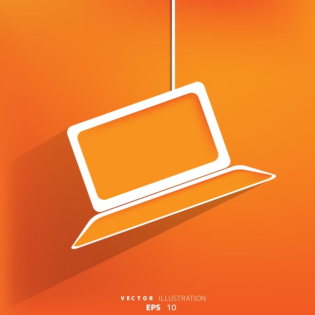 Vector notebook web icon flat design