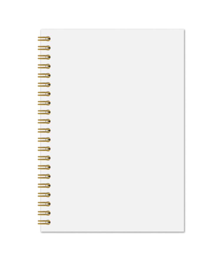 Vector notebook with gold spiral