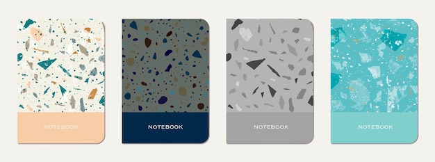 notepad cover design terrazzo abstract
