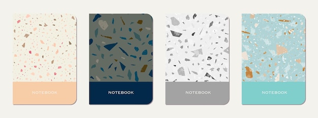 notepad cover design terrazzo abstract