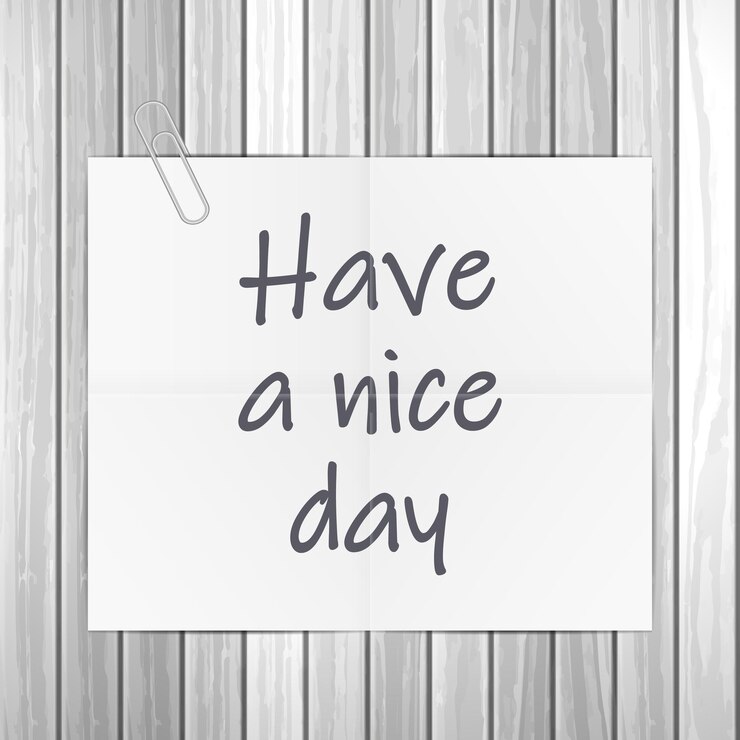 Vector notepad have a nice day text