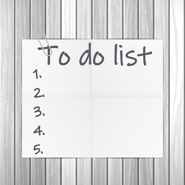 Notepad to do list text