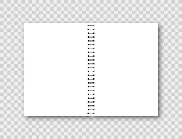 notepad mockup with free space for text shadow on transparent background vector eps 10