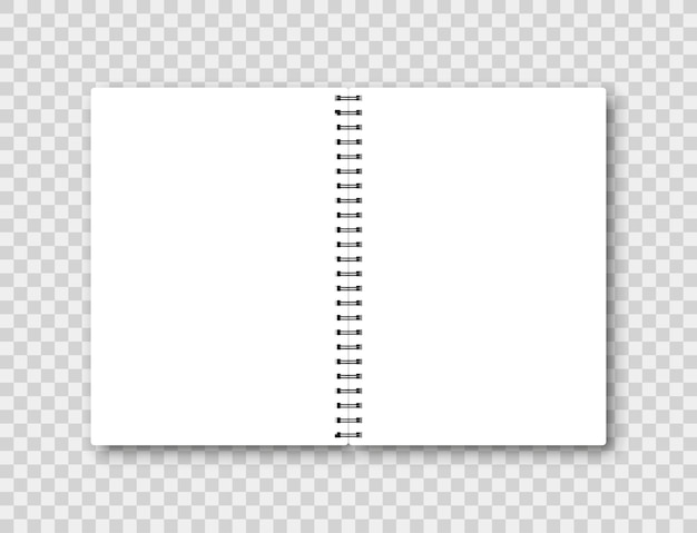 Notepad mockup with free space for text shadow on transparent background vector eps 10