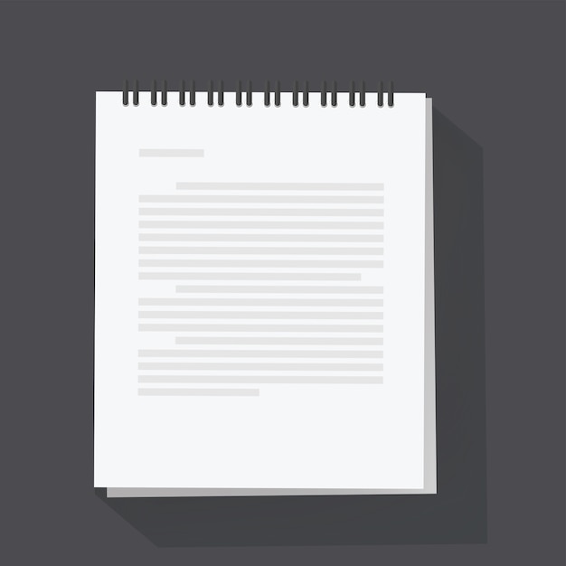 Vector notepad sheet vector illustration