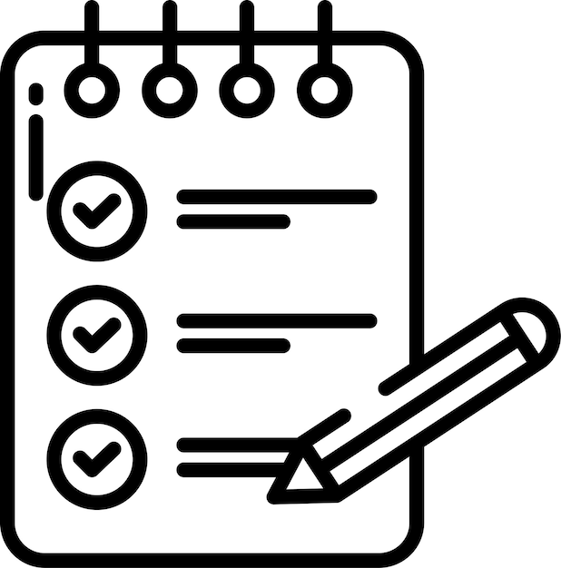 Notesolid outline vector illustration