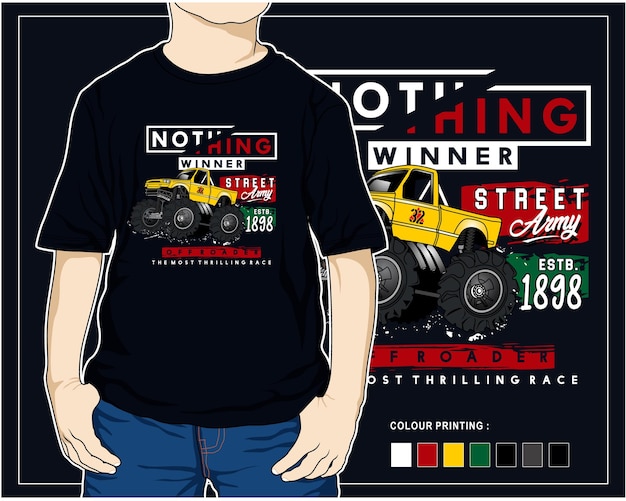 Nothing winner off road speed, vector car illustration design