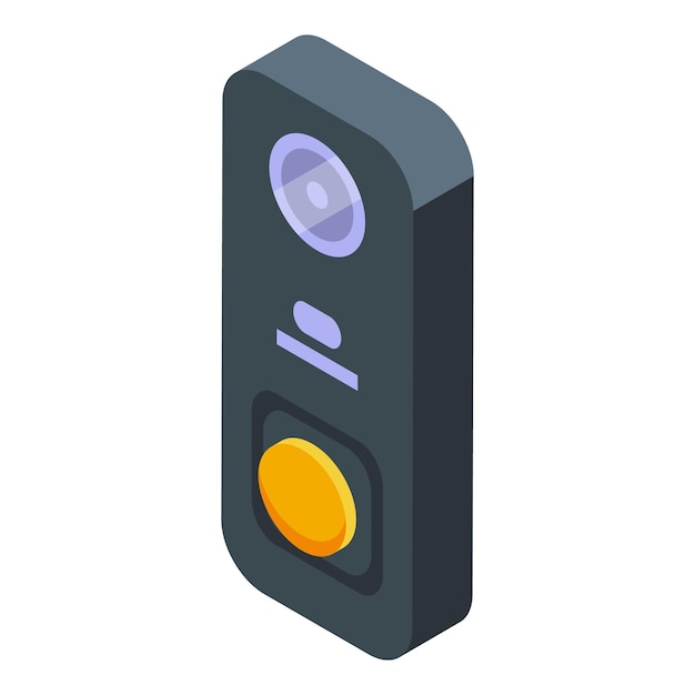 Vector notice control touch icon isometric vector door bell