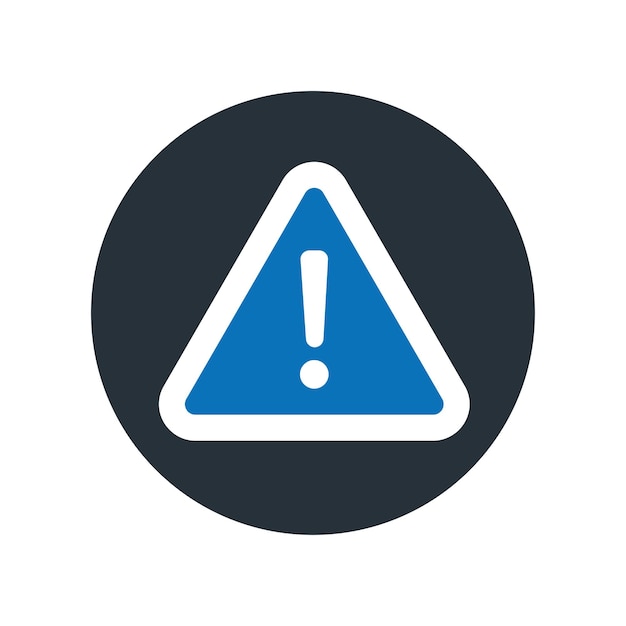 Notificatie waarschuwing aandacht icoon Bewerkbare vector logo