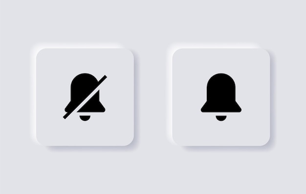 Notifica campana icona allarme squillo spento segno sito web app web ui icona applicazione mobile icone segni