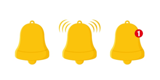 notification bell icon design incoming message alarm mobile phone