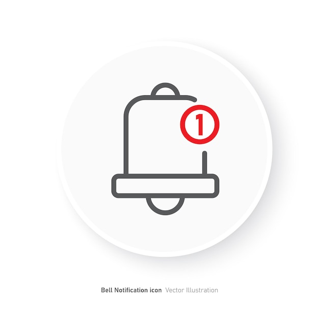 Notification bell icon vector illustration