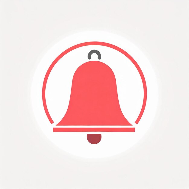 notification bell on white background