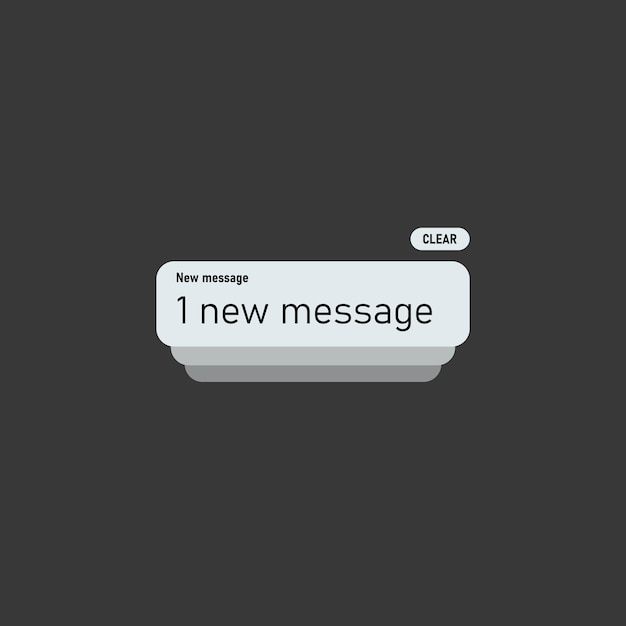 Vector notification boxes template smartphone message interface vector illustration