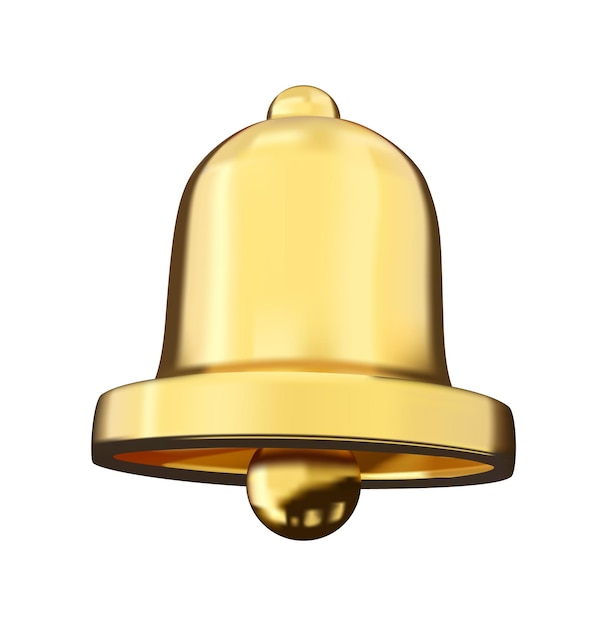 Notification message bell icon alert and alarm icon 3d vector illustration