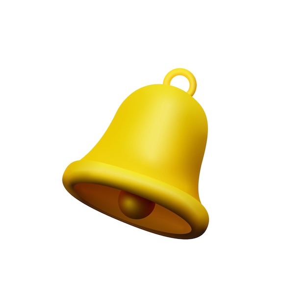 Notification message bell icon alert and alarm icon 3d vector illustration