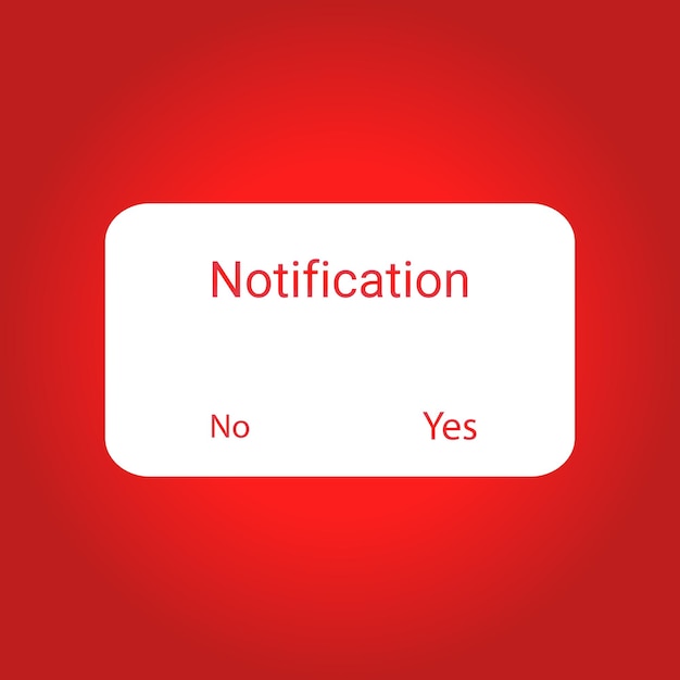 The Notification on the red background Reminder icon Vector illustration