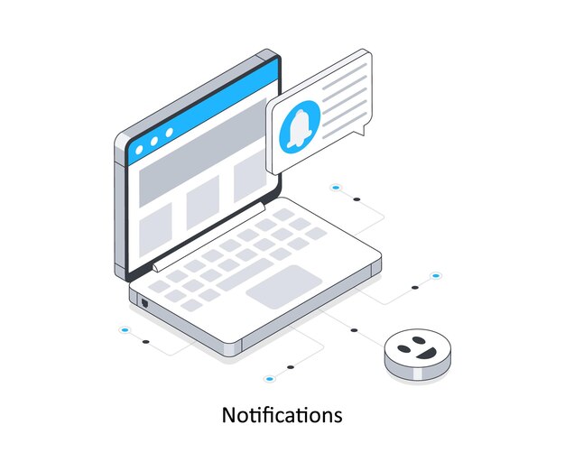 Vector notifications isometric stock illustration eps file stock illustration