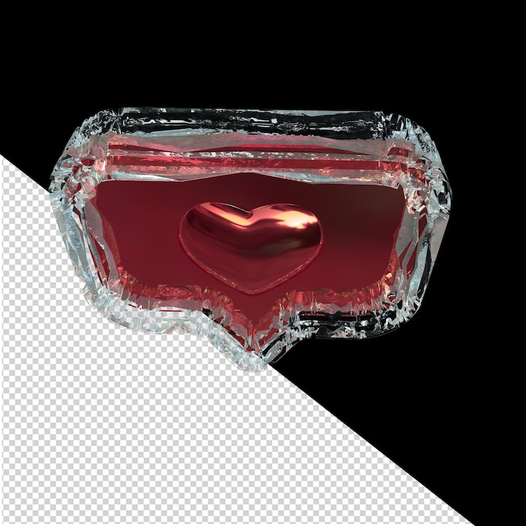 Vector notifications with a heart inside