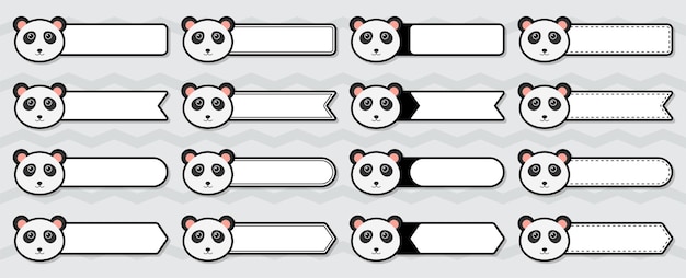 Notitie stickerset met Panda