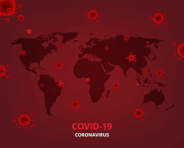 Novel Coronavirus (2019-nCoV). COVID-19. Coronavirus concept. Global virus and disease spread.   illustration.