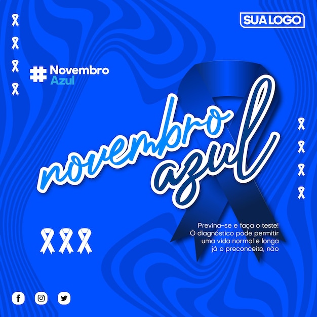 novembro azul Blue November poster design