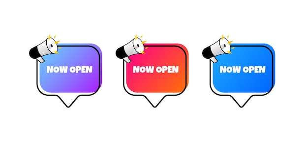 Now open bubbles icon Flat style Vector icons