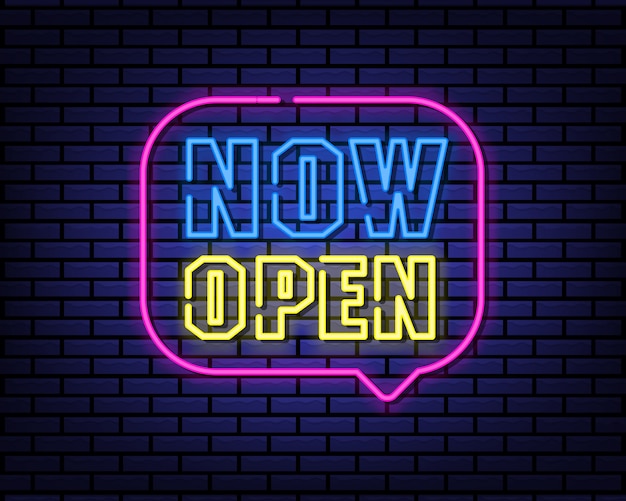 now open neon sign
