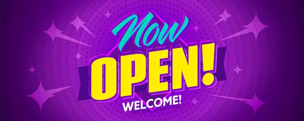 Now open welcome banner template