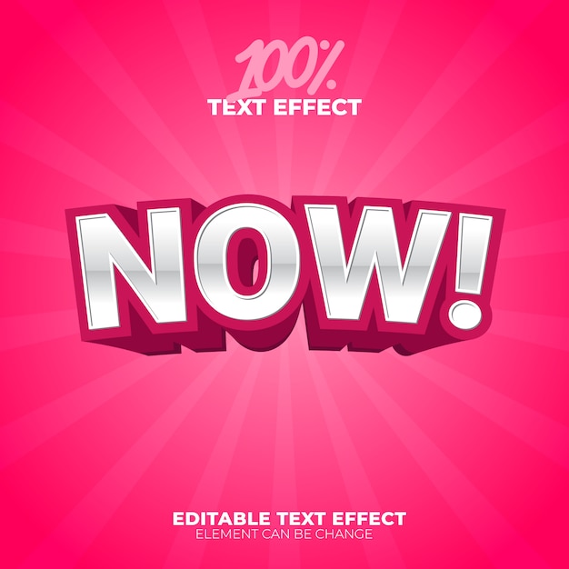 Now text effect