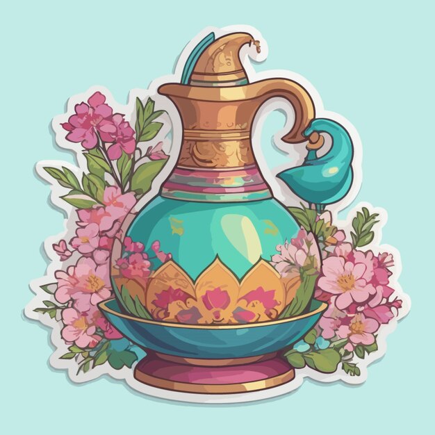 Vector nowruz color cartoon vector