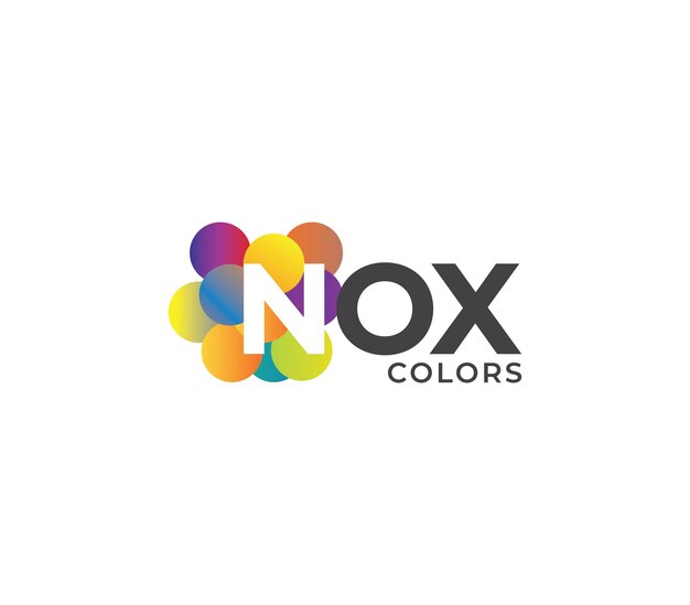 Vettore colori nox concetto di progettazione del logo dell'azienda