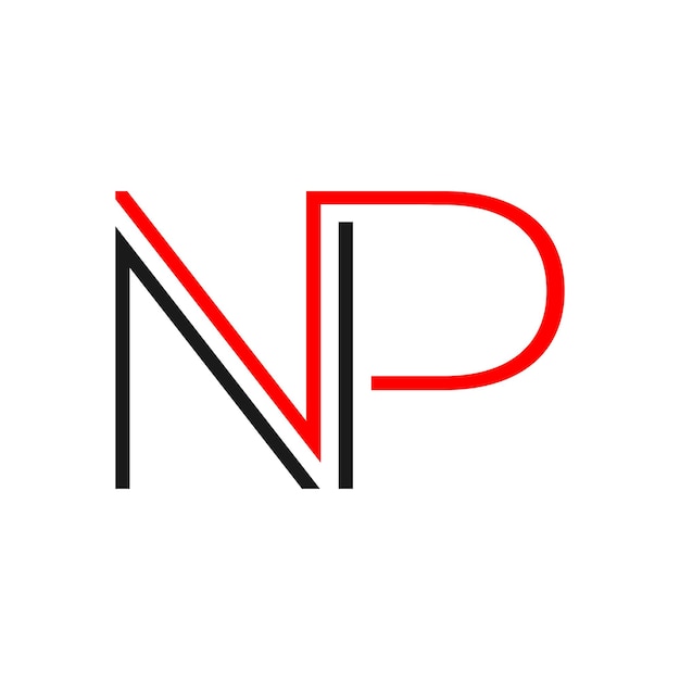 Vector np minimalist modern logo