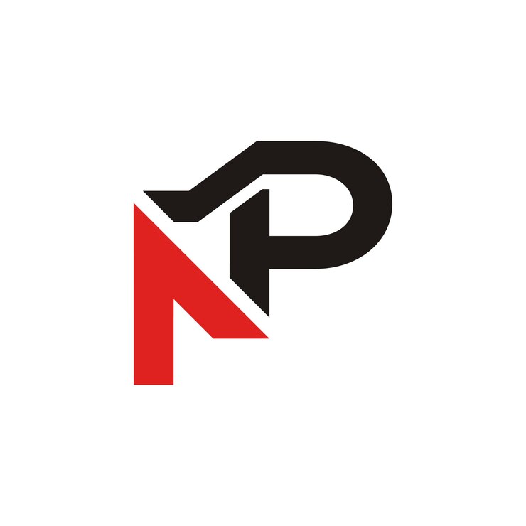 Vector np simple logo vector design template