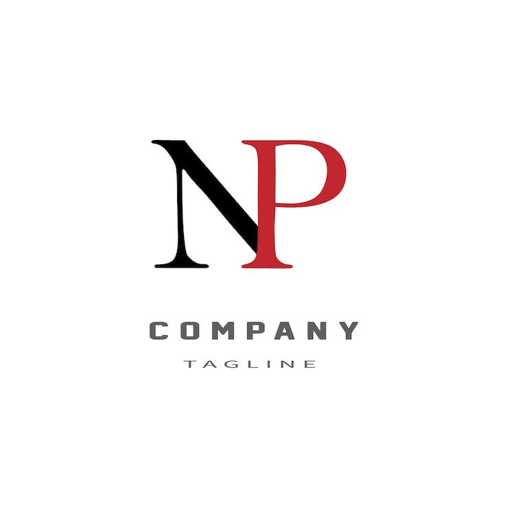 Vector np254 letter np logo design