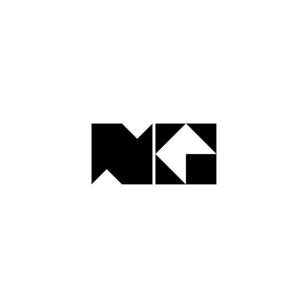 NQ monogram logo ontwerp letter tekst naam symbool monochroom logo alfabet karakter eenvoudig logo