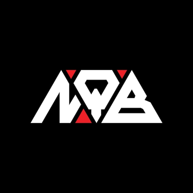 nqb triangle letter logo design with triangle shape nqb triangle logo design monogram nqb triangle vector logo template with red color nqb triangular logo simple elegant and luxurious logo nqb