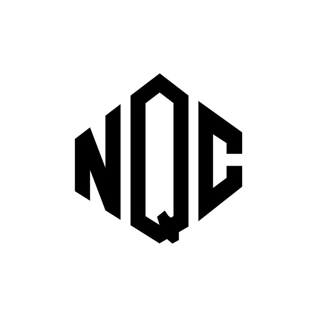 Vettore nqc letter logo design con forma di poligono nqc poligono e forma di cubo logo design nqc esagono vettoriale modello di logo colori bianco e nero nqc monogramma business e logo immobiliare