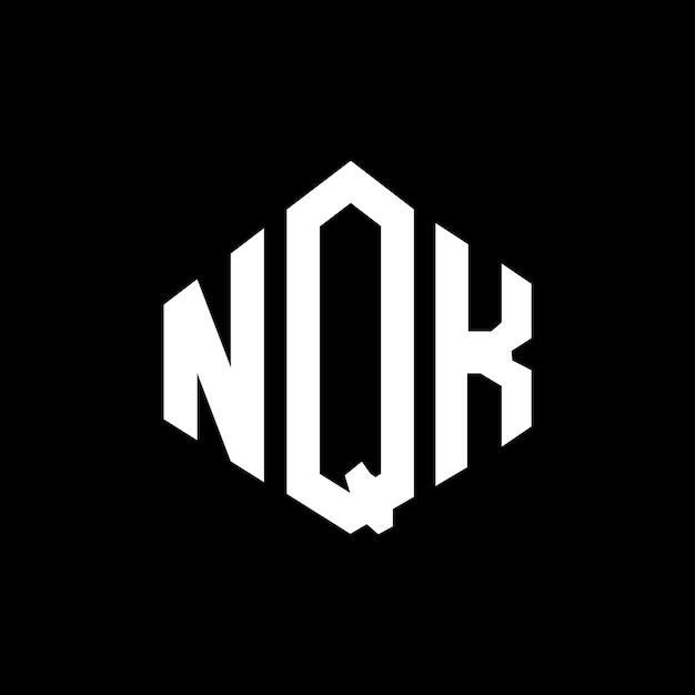Vettore nqk letter logo design con forma di poligono nqk poligono e forma di cubo logo design nqk esagono vettoriale modello di logo colori bianco e nero nqk monogramma business e logo immobiliare