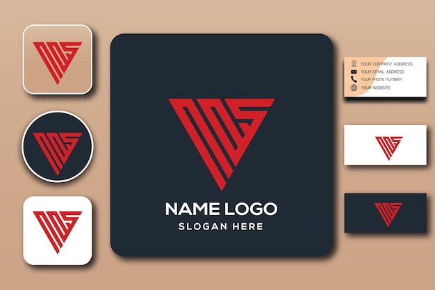 Vector nqs monogram logo template color editable