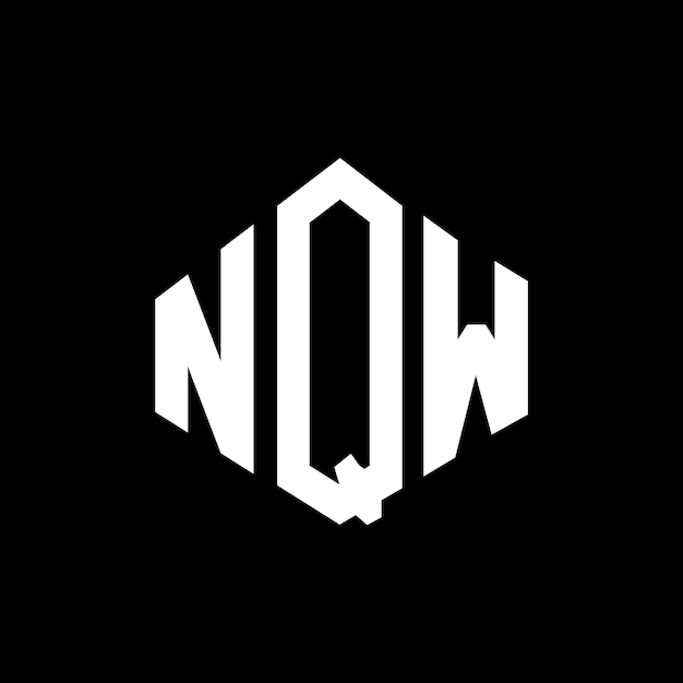 다각형 모양의 NQW 글자 로고 디자인 NQW 다각형 및 큐브 모양 로고 디자인 (NQW 육각형 터 로고 템플릿) 색과 검은색 NQW 모노그램 비즈니스 및 부동산 로고