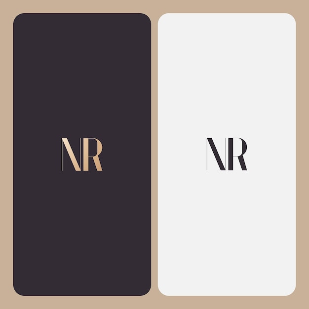 NR logo design vector image