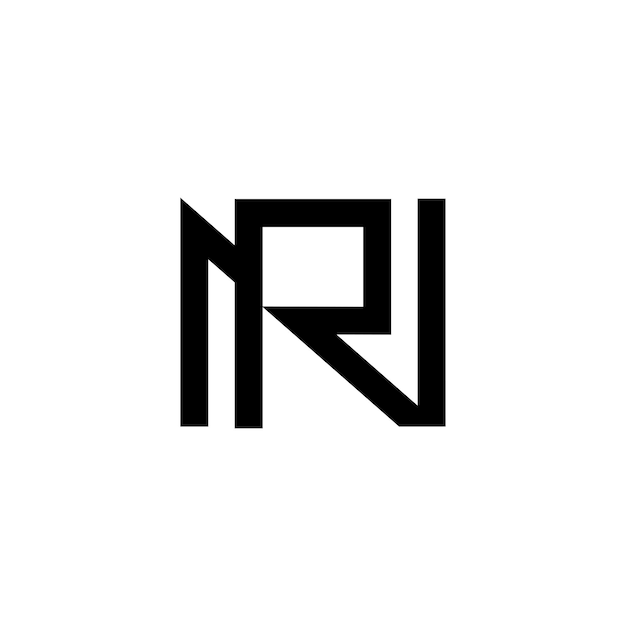 NR- of RN-letterontwerpen voor logo