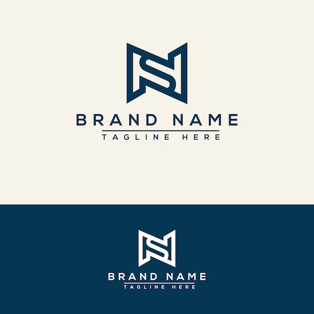 NS Logo Design Template Vector Graphic Branding Element.