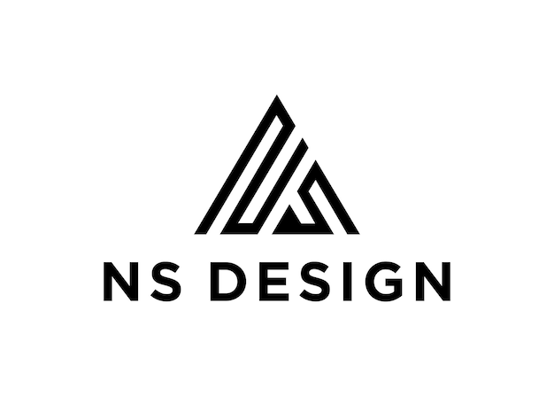 ns logo design vector illustration