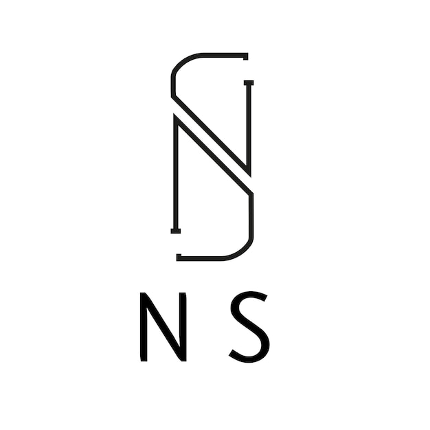 Vector ns-logo ontwerp