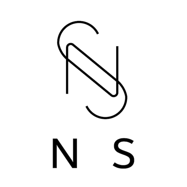 Vector ns-logo ontwerp