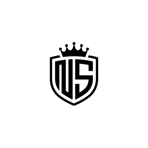 НС монограмма дизайн логотипа буква текст имя символ монохромный логотип алфавит характер простой логотип