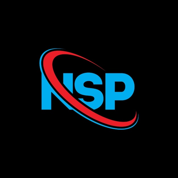 NSP 로고: NSP 글자 NSP 글자의 로고 디자인 NSP 이니셜, 원과 대문자 모노그램 로고 NSP 테이포그래피, 기술 사업 및 부동산 브랜드